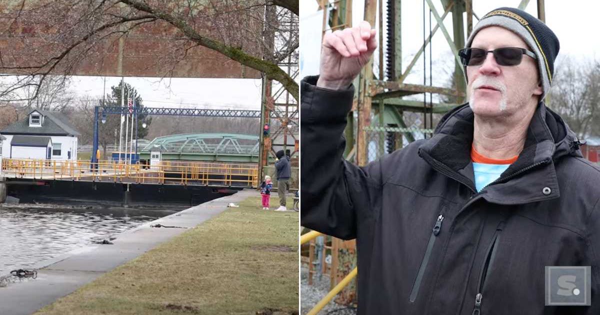 (L) The bridge from where the boy fell. (R) The old man describing the boy's rescue. Cover Image Source: YouTube | Syracuse.com