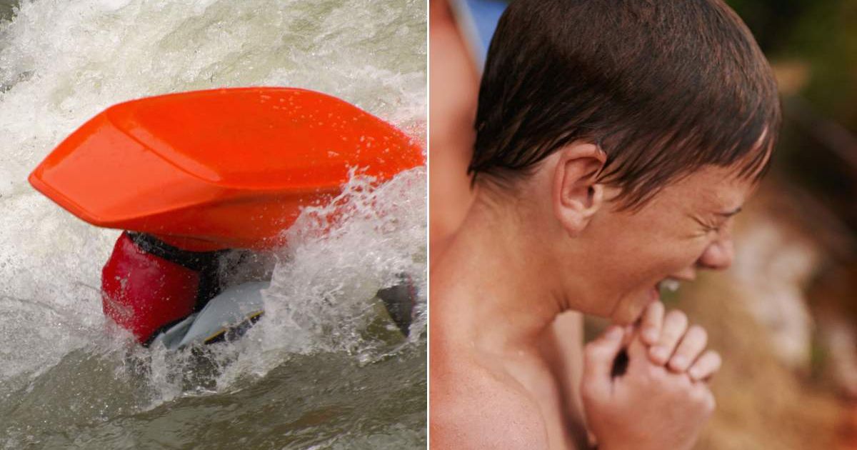 (L) A canoe capsizing. (R) A shivering teen boy. Representative Cover Image Source: Getty Images | Masakazu Watanabe; People Images