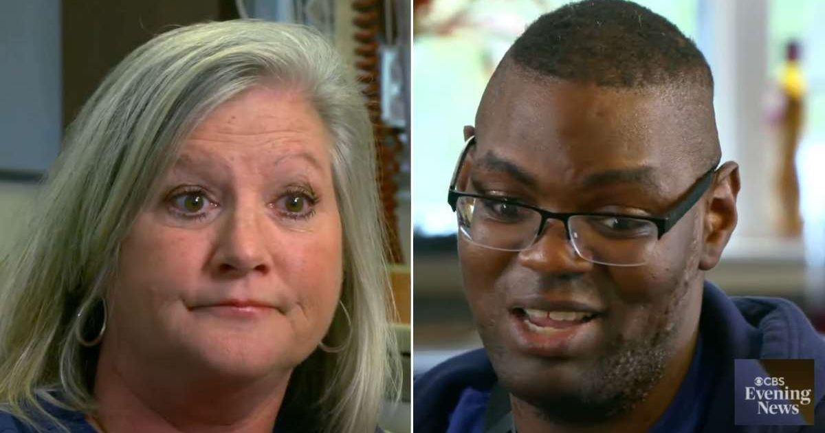 (L) The nurse talking to the interviewer. (R) The man talking to the interviewer. Cover Image Source: YouTube | CBS Evening News