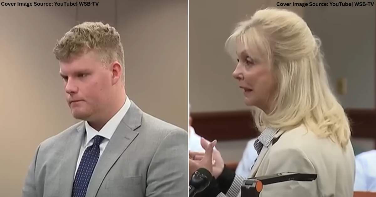 (L) Accused Joseph Tillman pleads guilty in court. (Cover Image Source: YouTube| WSB-TV), (R) Regina Johnson, wife of late Chuck Johnson speaks in court. (Cover Image Source: YouTube| WSB-TV)