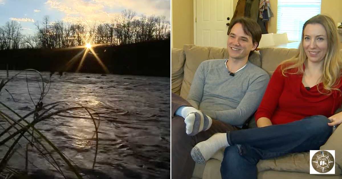 (L) A still from Red Lake County; (R) The reporter and his wife talking to the camera. (Cover Image Source: YouTube | @landof10000stories)