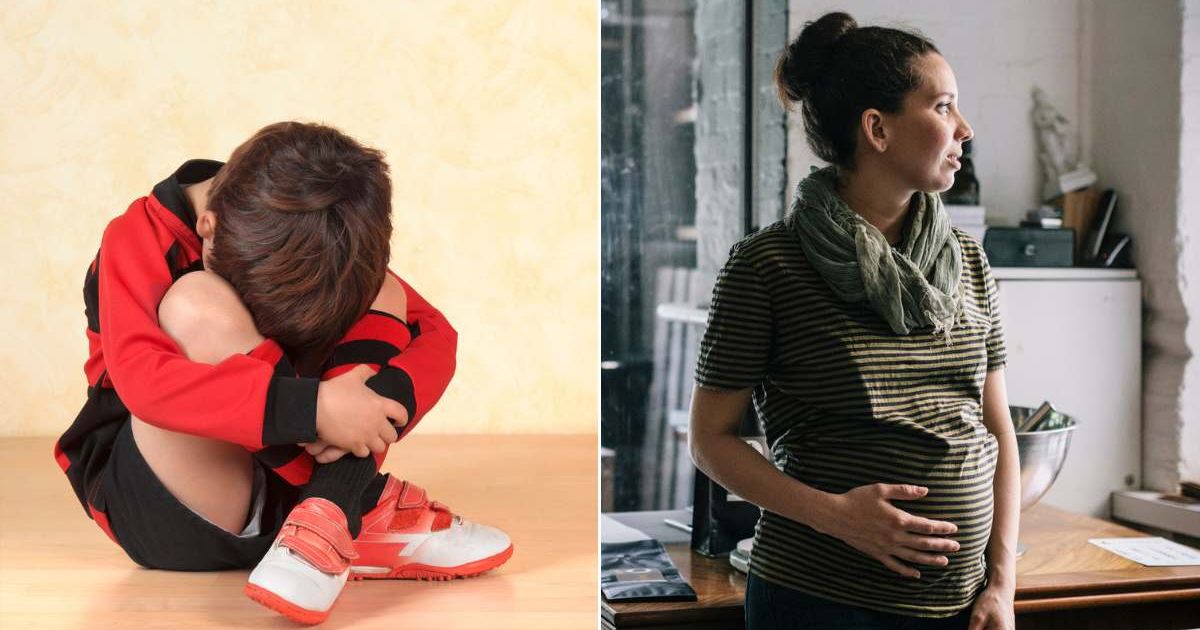 (L) Scared boy hiding his face. (R) Pregnant woman looking ahead. Representative Cover Image Source: Getty Images | Peter Dazeley; Hinterhaus Productions