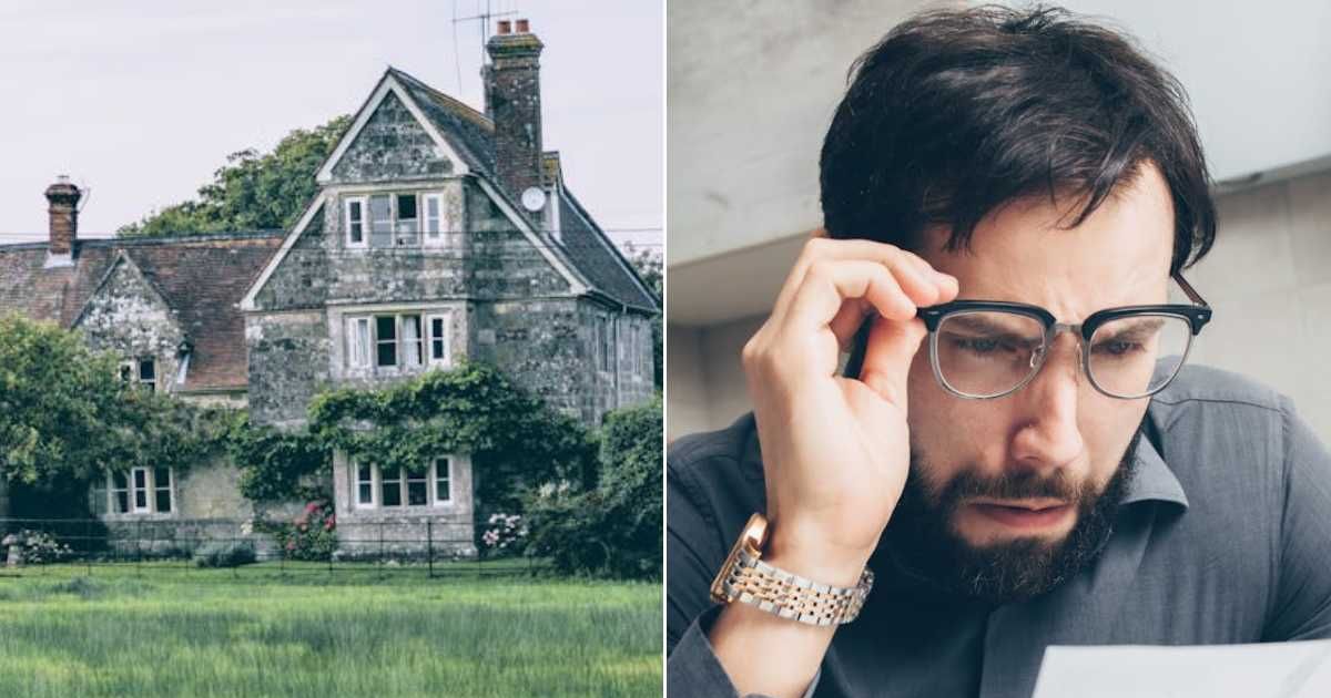 (L) An old house with a garden. (R) A man looking at something with a surprised expression. Representative Cover Image Source: Pexels | Wayne Evans; Mikhail Nilov