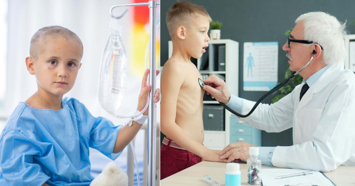 (L) Teen with cancer undergoing treatment in hospital. (Representative Cover Image Source: Getty Images| Fat Camera), (R) Doctor checking little boy in clinic. (Representative Cover Image Source: Unsplash| Vitaly Gariev)