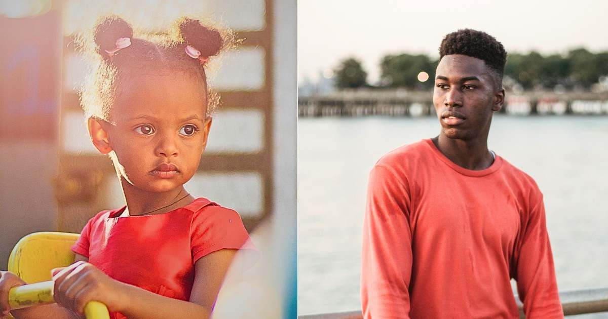 (L) Little unaccompanied girl staring outdoors into distance. (Representative Cover Image Source: Pexels| Abiy Fikru), (R) Teenage boy spotting something worrisome. (Representative Cover Image Source: Pexels| Budgeron Bach)