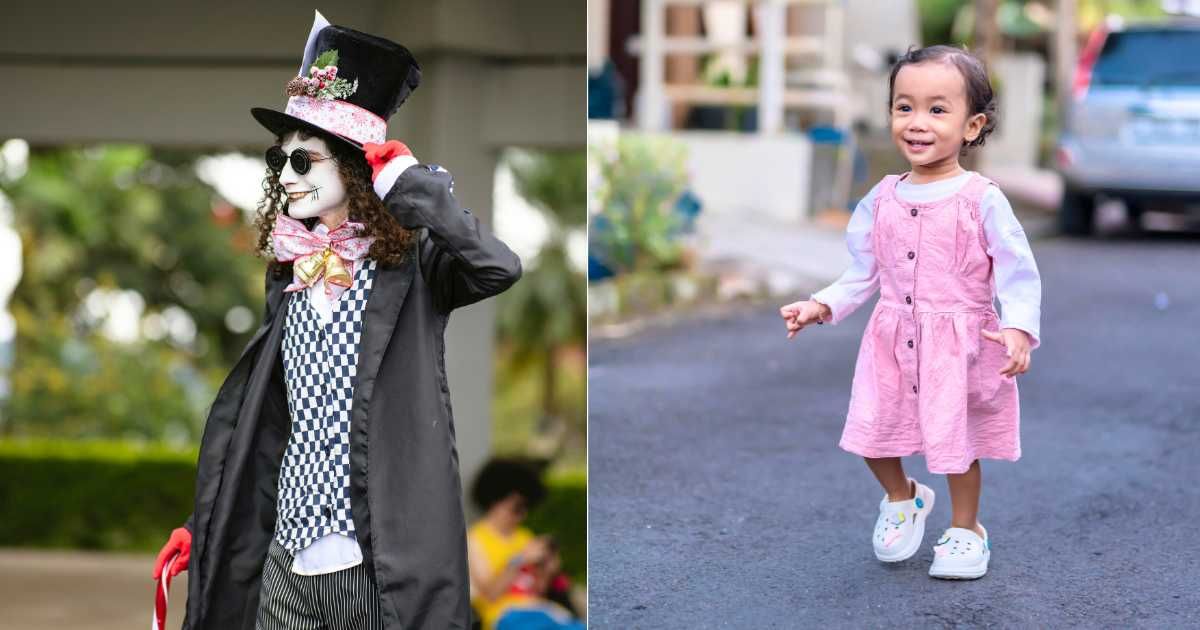 (L) Mime performer on streets. (Representative Cover Image Source: Pexels| Mario Spencer), (R) Little girl in awe and excited after spotting something. (Representative Cover Image Source: Pexels| Tri Warno)