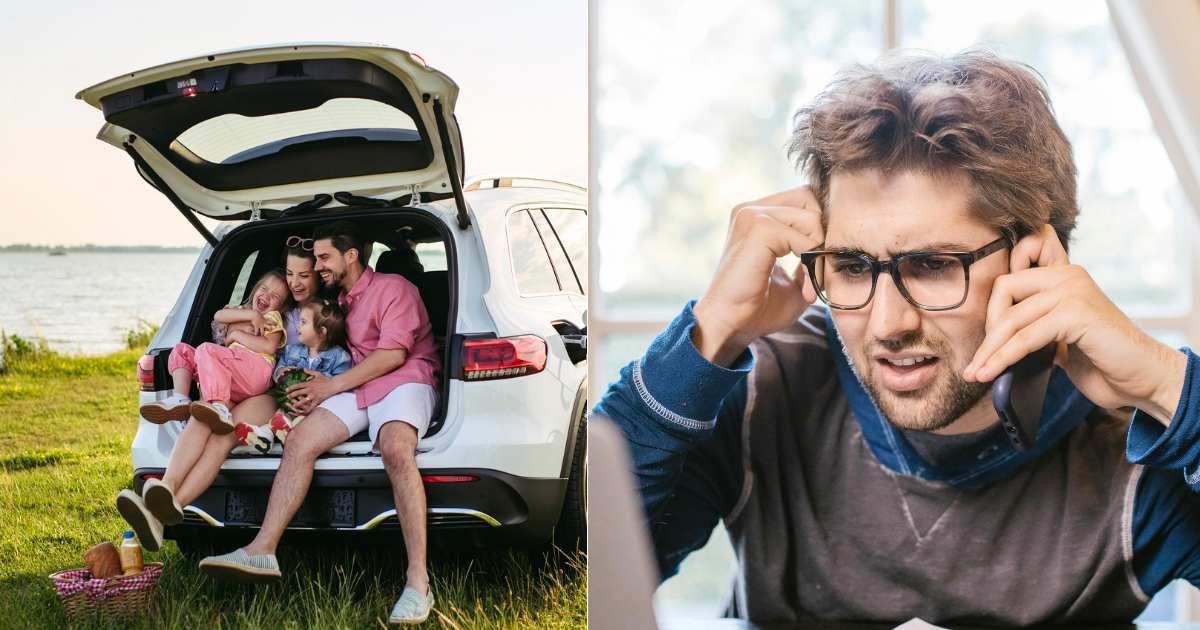 (L) Parents having fun with daughters on family vacation. (Representative Cover Image Source: Getty Images| Halfpoint Images), (R) Man confused and shocked. (Representative Cover Image Source: Pexels| RDNE Stock Project)