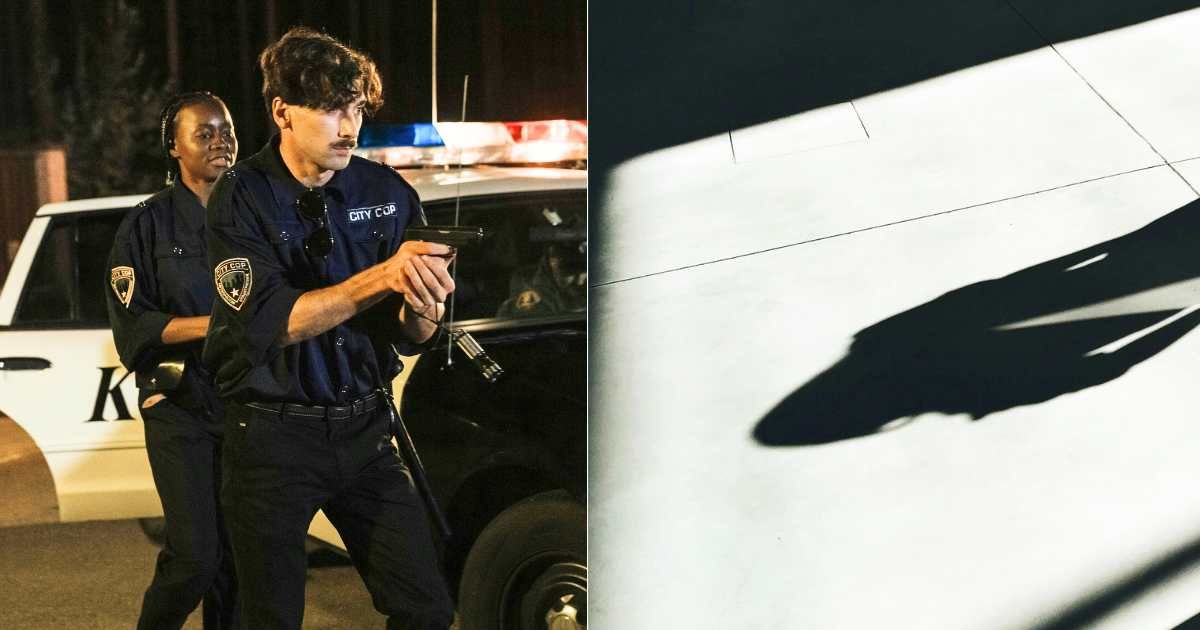 (L) Police officers alert as they walk towards suspicious activity. (Representative Cover Image Source: Pexels| cottonbro studio), (R) Unusual shadow in room. (Representative Cover Image Source: Unsplash| Martino Pietropoli)