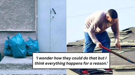 Plumber was headed to work when a car drove by and dropped a trash bag — his keen observation saved a life