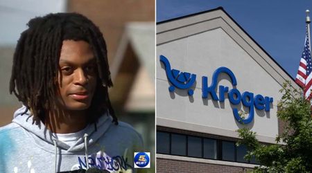Teen Kroger worker hears elderly man being asked to 'put groceries back'—quietly reaches into his own pocket to help him