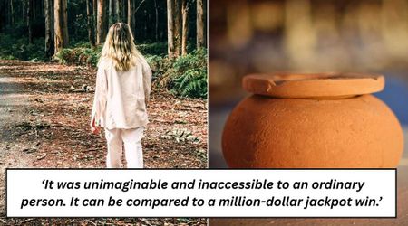She was out on a casual walk when she accidentally chanced upon 900-year-old treasure worth a million