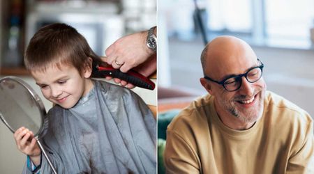 A 7-year-old boy asked to shave his head after school. When his dad heard why, he reached for the trimmer too