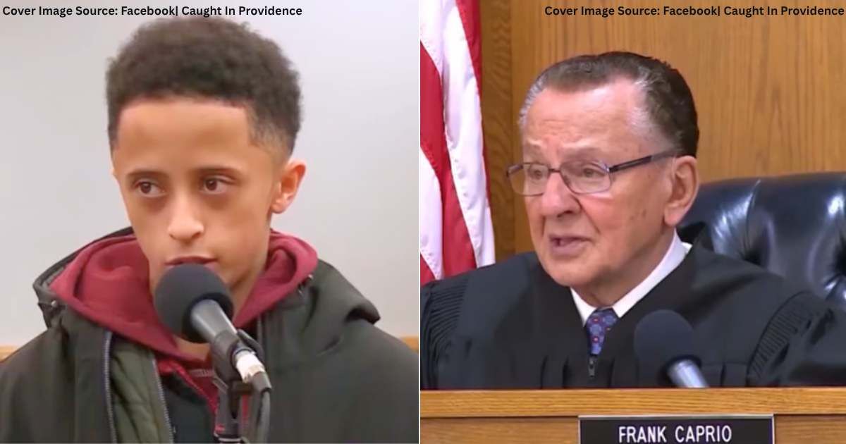 (L) 12-year-old Arion Verdayo speaks in court. (R) Judge Frank Caprio speaks during hearing. (Cover Image Source: Facebook| Caught In Providence)