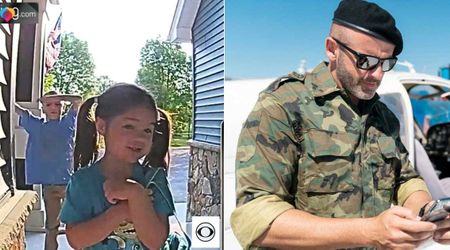 Kids were missing their soldier dad — so they found a quirky way to use a doorbell cam to convey their feelings