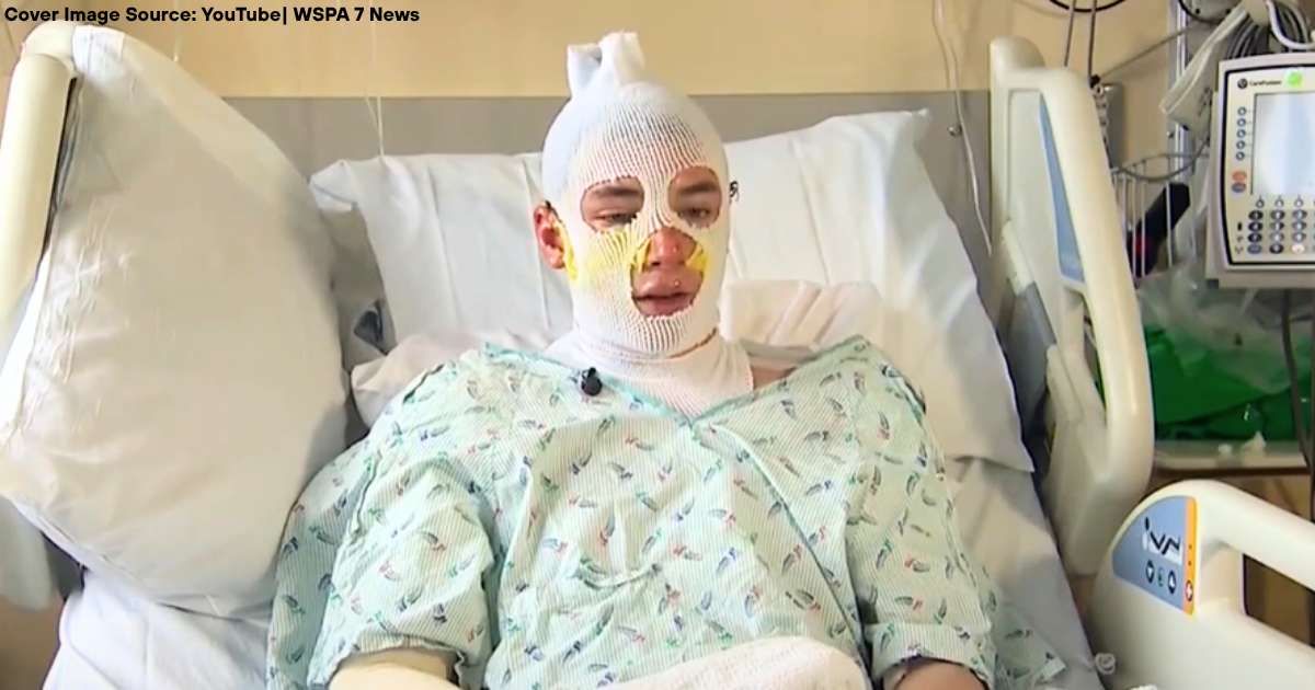 20-year-old Derrick Byrd speaks from hospital bed in interview after saving 8-year-old niece and siblings. (Cover Image Source: YouTube| WSPA 7 News)