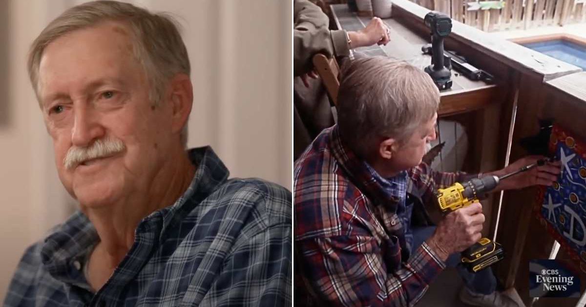 (L) The man talking to an interviewer (R) The man doing handyman work. Cover Image Source: YouTube | CBS Evening News