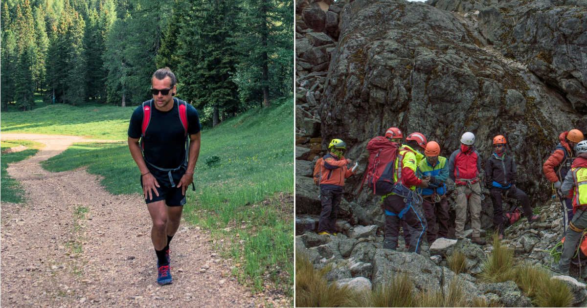 (L) Man on hike hears unusual sound and listens attentively. (Representative Cover Image Source: Pexels| Krivec Ales), (R) Search and rescue team on duty in dangerous trail. (Representative Cover Image Source: Pexels| Roman Apaza)
