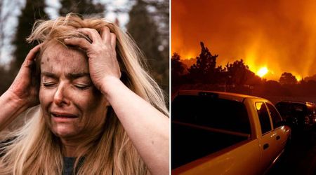 Man desperately looking for his family in wildfires stops to help severely burned woman—her true identity baffles him