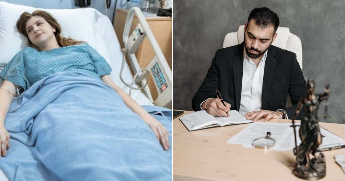 (L) Woman lying on a hospital bed; (R) A man signing papers inside an office. (Representative Cover Image Source: Pexels | Photo by (L) RDNE Stock Project; (R) Pavel Danilyuk)
