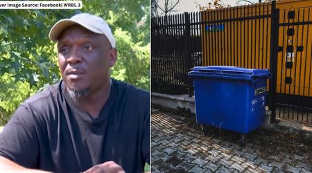 Man tossing garbage heard a cry and thought it was a toy—but when the trash bag moved, he realized he had to act fast