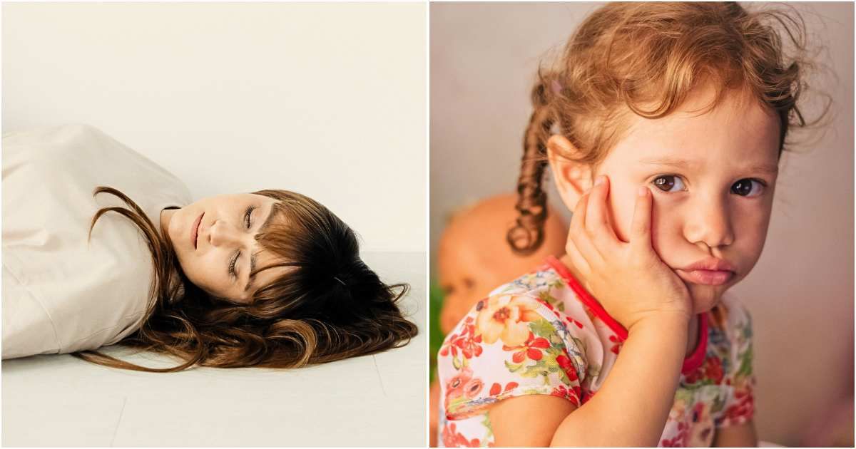 (L) Woman lying on the ground; (R) Little girl pouting in deep thought. (Representative Cover Image Source: Pexels | Photo by (L) Kaboompics.com; (R) Thgusstavo Santana)