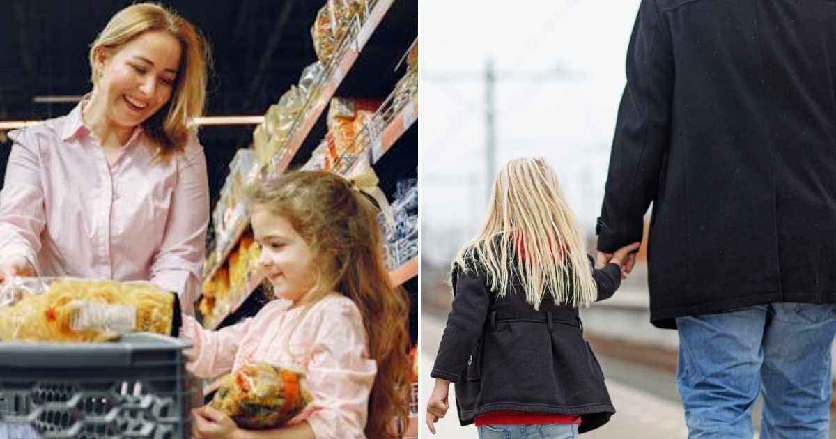 (L) Girl at store with her mom. (R) Man dragging a girl away. Representative Cover Image Source: Pexels | Gustavo Fring; Getty Images | Lorado