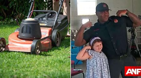 Firefighter responded to 8-year-old’s lawn mower accident—then made a special gesture on her first day of school