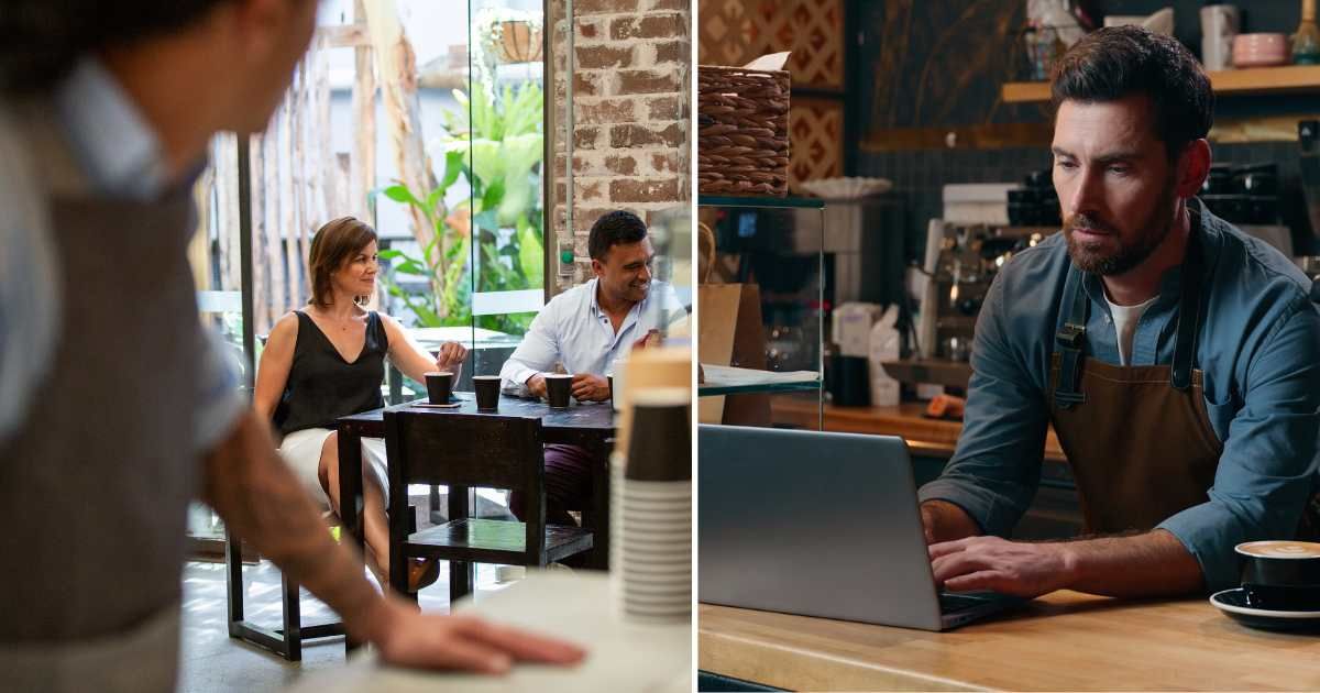 (L ) Baristas looking at the customers; (R) A barista working behind the counter. (Representative Cover Source: Getty | left image by LOUISE BEAUMONT and right by Yuliia Kaveshnikova)