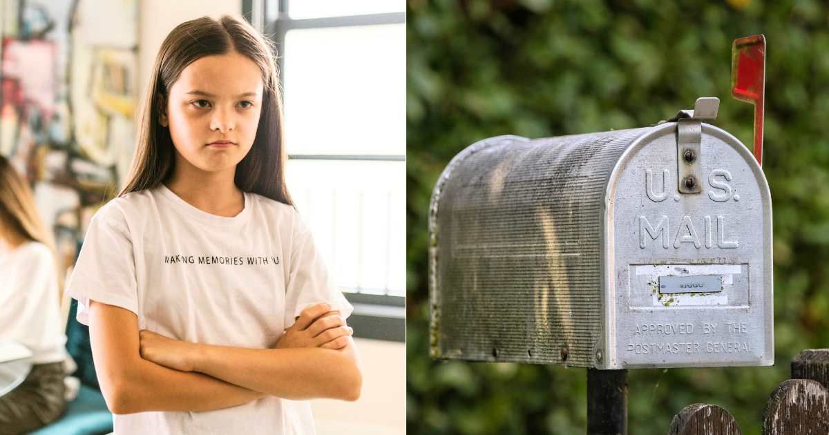 (L) Angry little girl folding hands, expressing dissatisfaction. (Representative Cover Image Source: Pexels| RDNE Stock Project), (R) Mailbox mysteriously standing outside home. (Representative Cover Image Source: Pexels| Wolfgang Vrede)