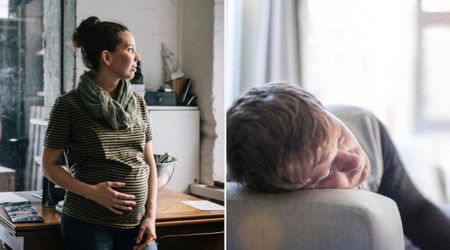 8-months pregnant woman heard husband collapse in bathroom and broke open the door. One look, and she knew what to do