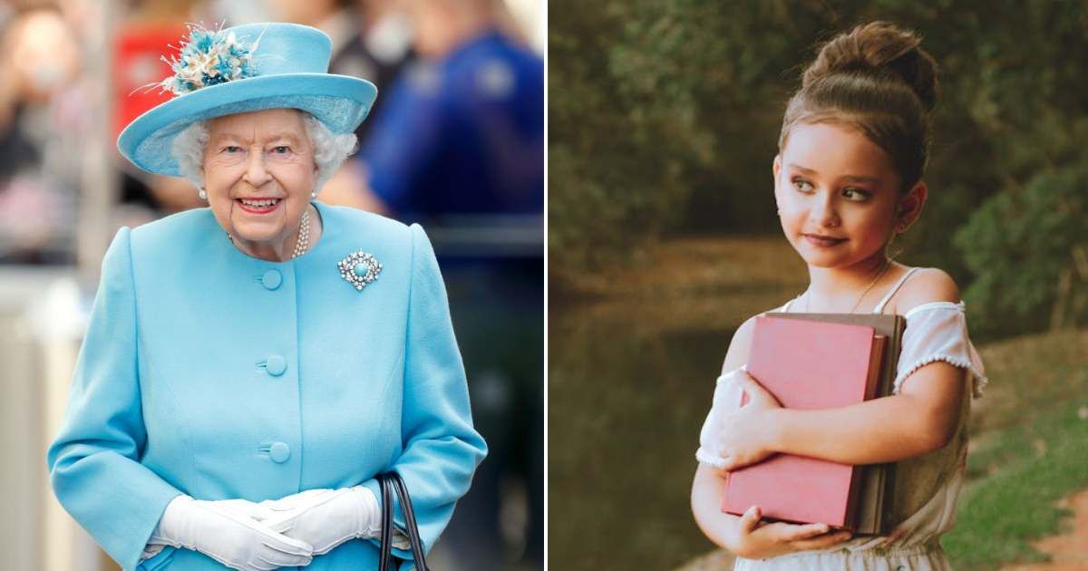 (L)Queen Elizabeth II visits the British Airways headquarters. (R) Little girl posing for a photo. Representative Cover Image Source: Getty Images | Max Mumby; Pexels | Dhemer Gonçalves