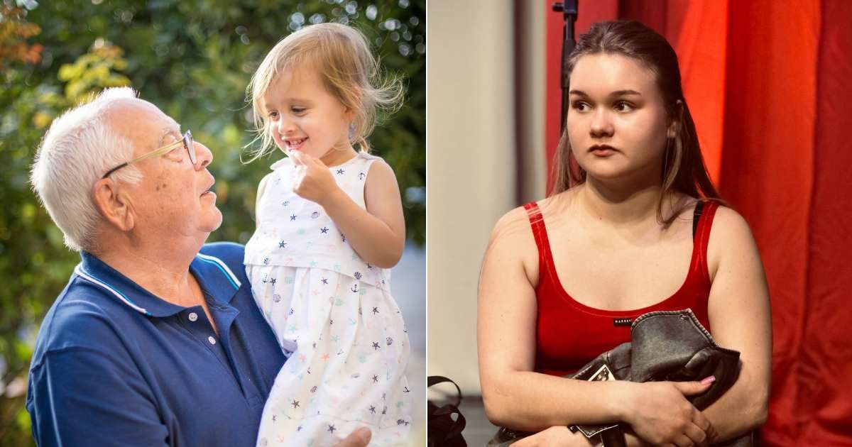 (L) Elderly man affectionately carrying toddler. (Representative Cover Image Source: Unsplash| Isaac Quesada, (R) Woman poignantly staring. (Representative Cover Image Source: Unsplash| Mary Borozdina)