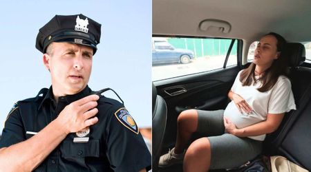 Cop pulls over speeding car but realizes pregnant woman is in labor — he calls brother who coaches him to deliver baby over radio