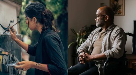 Woman was chalk-painting on the streets when an elderly widower stopped and made a request that left her choked up