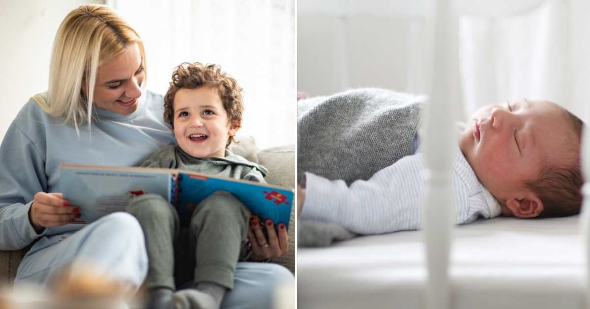 (L) Mom and son spending time together. (R) Baby sleeping in a crib. Representative Cover Image Source: Getty Images | Isbjorn; Catherine Delahaye