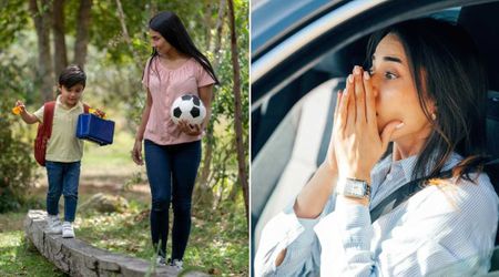 Mom panicked when her son didn’t exit during a school fire alarm — then cried after seeing who was holding his hand to safety