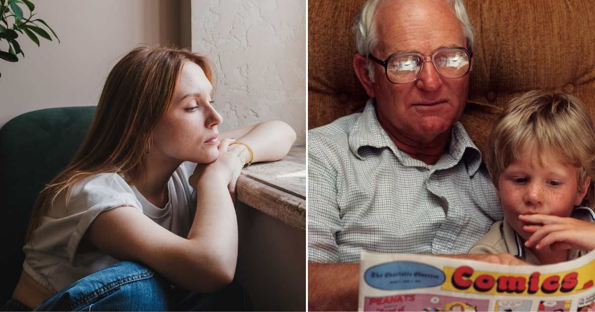 (L)  Upset girl sitting by the window. Representative Cover Image Source: Getty Images | MementoJpeg (R)  A little boy reading comics with Grandfather. Representative Cover Image Source: Getty Images | 	Karl Weatherly