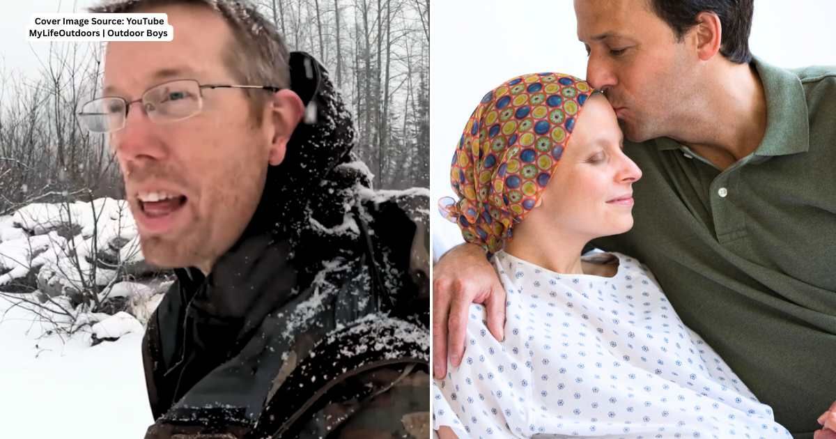 (L) Luke Nichols on his adventure. Cover Image Source: YouTube | MyLifeOutdoors | Outdoor Boys  (R)  Husband with sick wife  in the hospital. Representative Cover Image Source: Getty Images | Jose Luis Pelaez