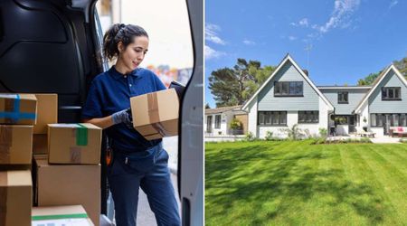 Amazon driver was on her delivery route when she spotted flames — she called 911 and then started banging on the door