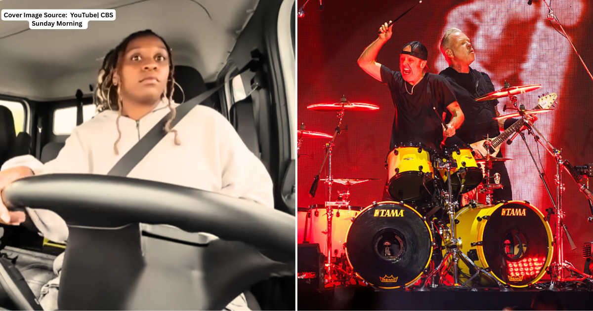 (L)  Carmen DeBerry driving a vehicle.  Cover Image Source: YouTube | CBS Sunday Morning (R) Metallica Band Performing. Representative Cover Image Source: Getty Images | Dave Simpson / Contributor 