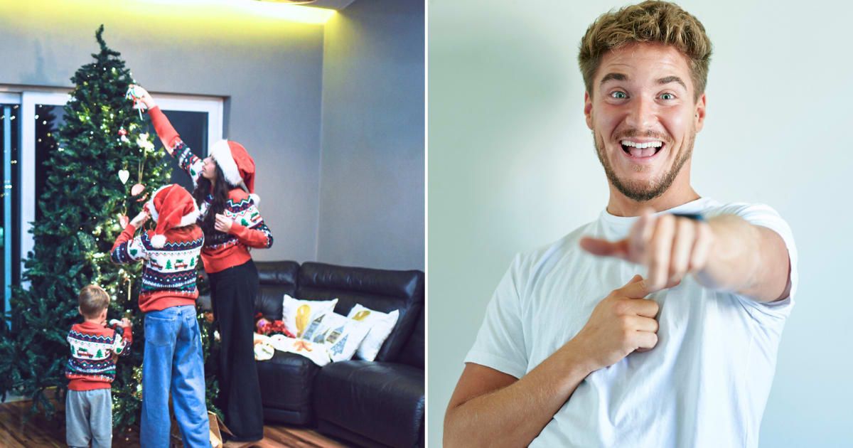 (L)  Family decorates the Christmas tree together. Representative Cover Image Source: Getty Images | AleksandarGeorgiev (R)  Man looking amazed and happy. Representative Cover Image Source: Getty Images | F.J. Jimenez