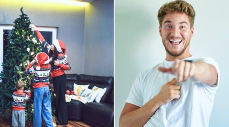 Toddler worried for mom begged her not to climb the tree to hang Christmas lights — then made a suggestion to dad that went viral