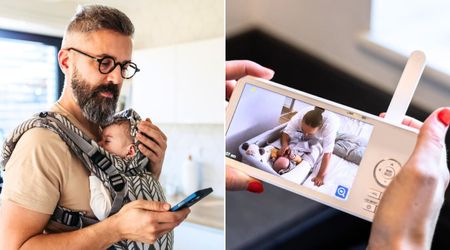 Mom watched husband put baby to sleep on baby monitor — he slipped a note on the monitor that left her rolling with laughter