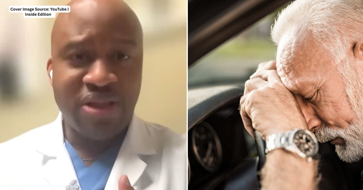(L)Dr. Kehinde Idowu. Cover Image Source: YouTube | Inside Edition (R)  Senior man leaning on a steering wheel. Representative Cover Image Source: Getty Images | DjeclicS