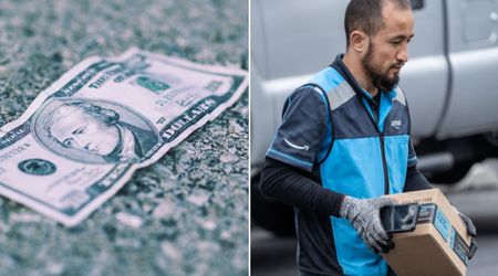 Amazon driver found a loose $20 mid-delivery—but his unexpected response caught on camera left the homeowners speechless