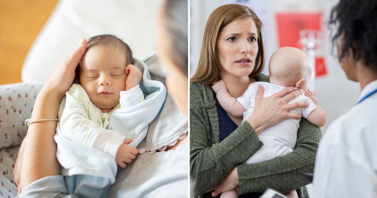 (L) A newborn baby. (R) New mom talking to doctor. (Representative Cover Image Source: Getty Images | (L) Thanasis Zovoilis, (R) SDI Productions)