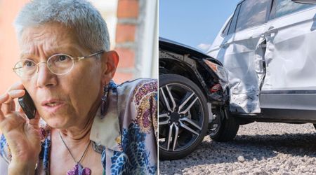 California woman rammed a car after her babysitting mother screamed on the phone — it stopped a threat at her doorstep just in time