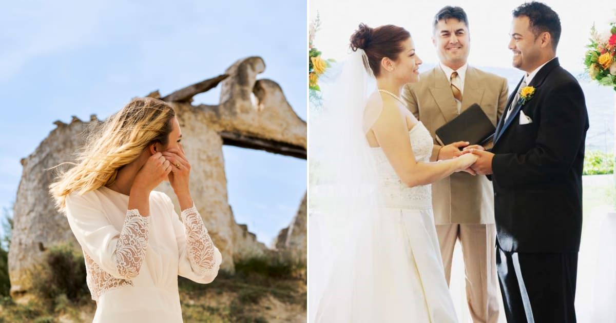 (L) Woman wearing hearing aids; (R) A couple at the alter. (Representative Cover Image Source: Getty Images | Photo (L) aire images; (R) Ned Frisk)