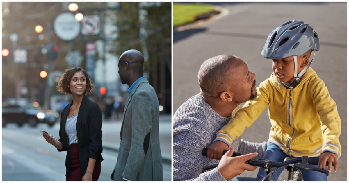 (L ) A man approaching a woman ; (R) A boy talking to a stranger (Representative Cover Source: Getty Images | Photo by (L) Klaus Vedfelt ; (R) Marco VDM)
