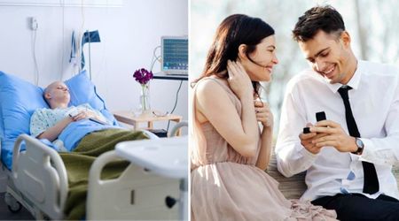 He proposed to his girlfriend of 11 years after her heartbreaking cancer diagnosis —  two days later, hospital staff fulfilled their lifelong dream